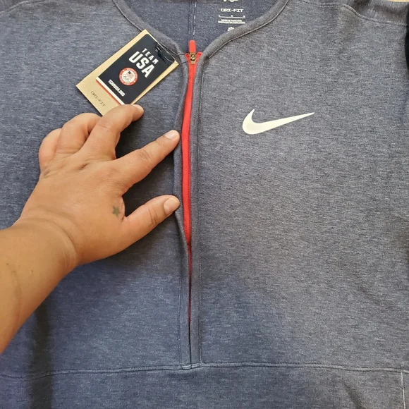 Nike dri fit yoga team usa fleece crew - Picture 5 of 9